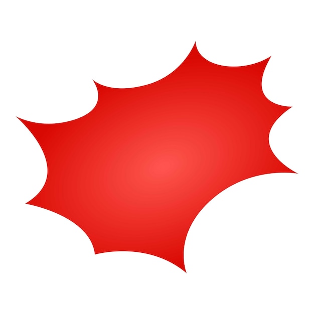 Icono de explosión roja Ilustración isométrica del icono de vector de explosión roja para web