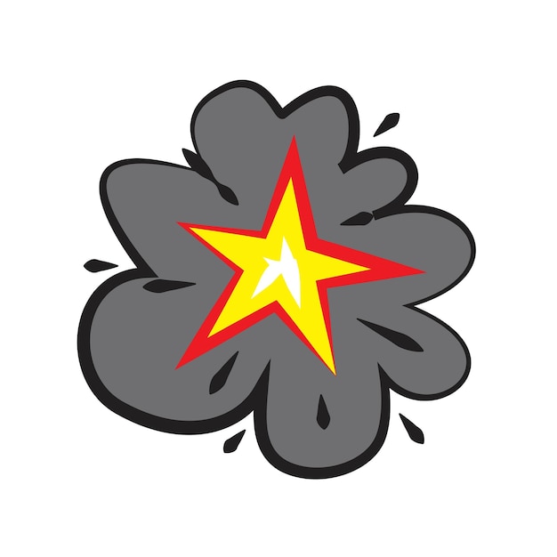 Vector icono de explosión