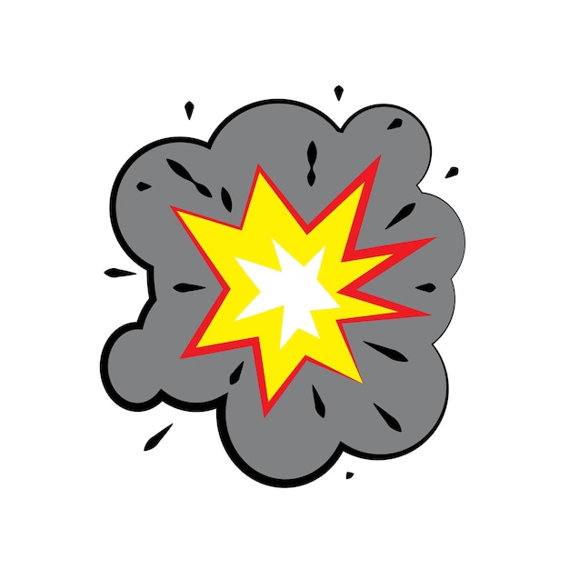 Vector icono de explosión