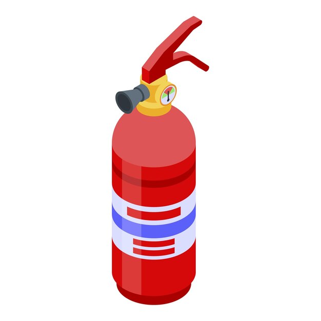 Icono de extintor de emergencia Isométrico del icono de vector de extintor de emergencia para diseño web aislado sobre fondo blanco