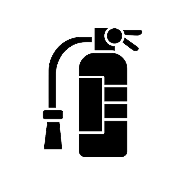 Icono de extintor de incendios aislado sobre fondo blanco