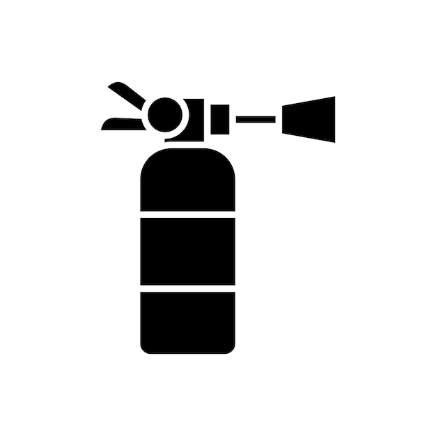 El icono del extintor de incendios establece el símbolo del vector de extinción de seguridad contra incendios y el signo del extintor para la protección de emergencia contra incendios.
