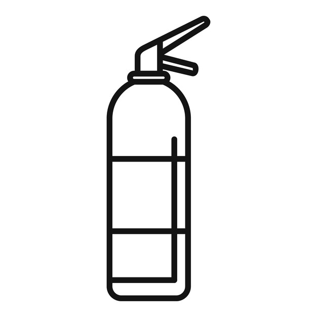 Icono del extintor de incendios que muestra la protección contra el peligro de incendio