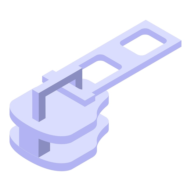 Icono de extracción rápida de cremallera Isométrica de icono de vector de extracción rápida de cremallera para diseño web aislado sobre fondo blanco