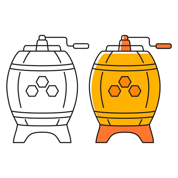 Icono del extractor de miel dispositivo mecánico para la miel