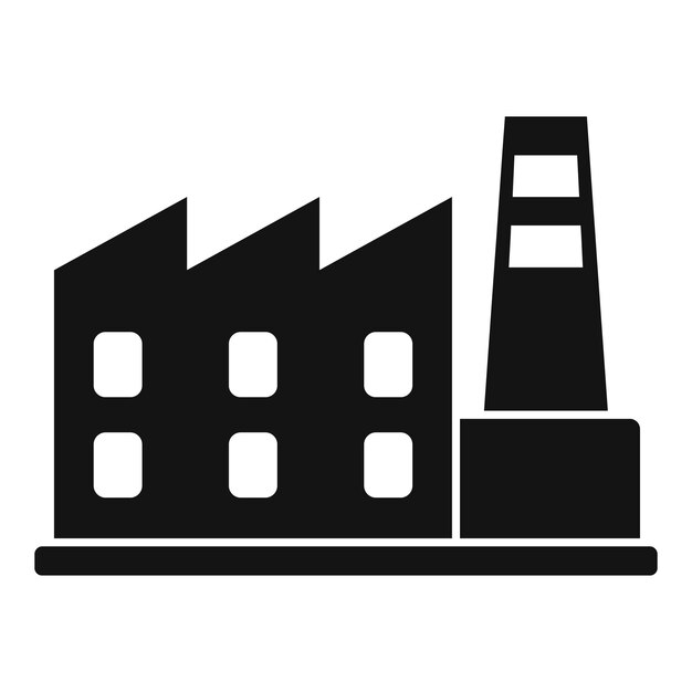 Icono de fábrica ecológica simple vector ODS tierra Agenda de reciclaje