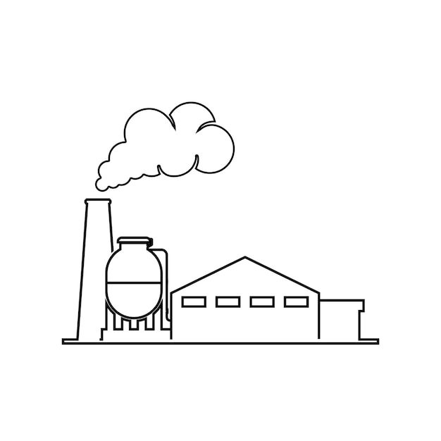 Icono de fábrica industrial