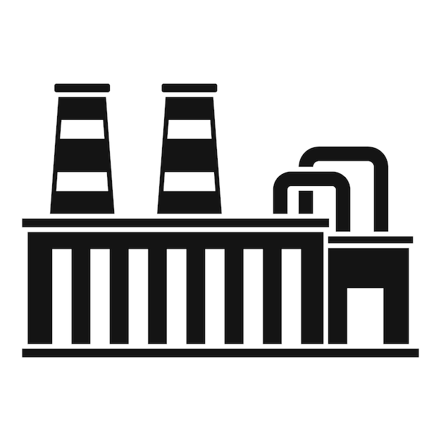 Icono de fábrica metalúrgica Ilustración simple del icono de vector de fábrica metalúrgica para diseño web aislado sobre fondo blanco