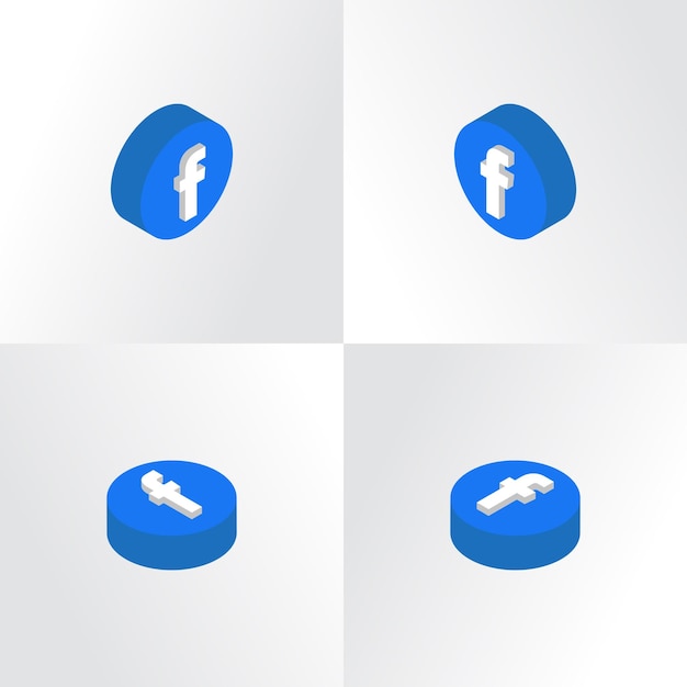 Icono de Facebook 3D