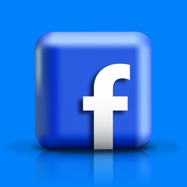 Vector icono de facebook icono de redes sociales 3d ilustración vectorial