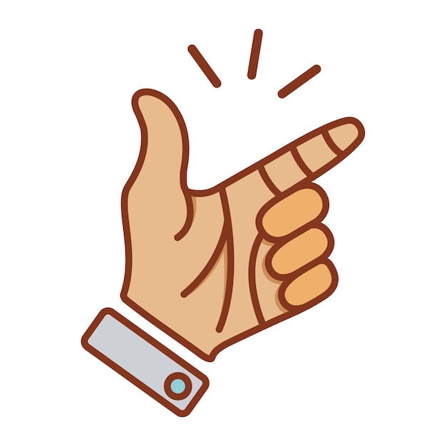 icono fácil de chasquido de dedos icono vectorial