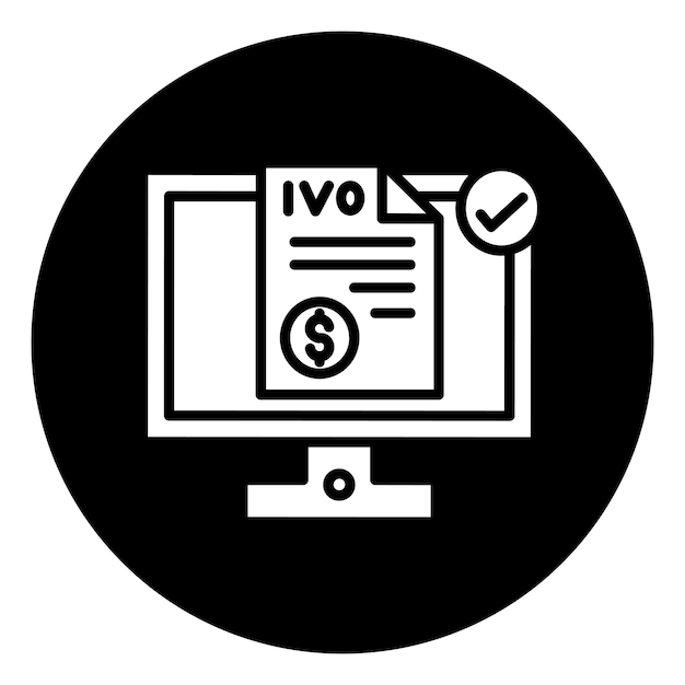 Icono de la factura en línea