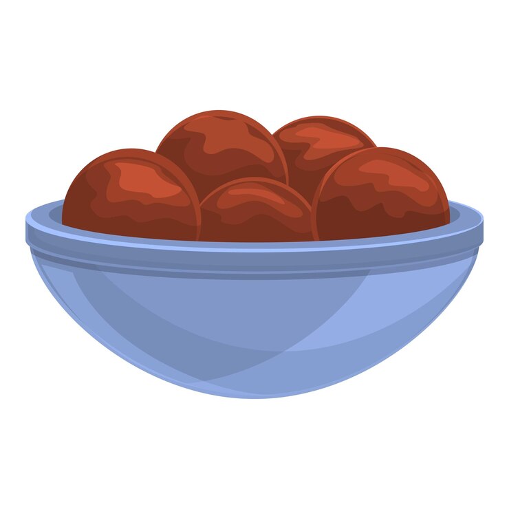 Vector icono de falafel turco caricatura de icono de vector de falafel turco para diseño web aislado sobre fondo blanco