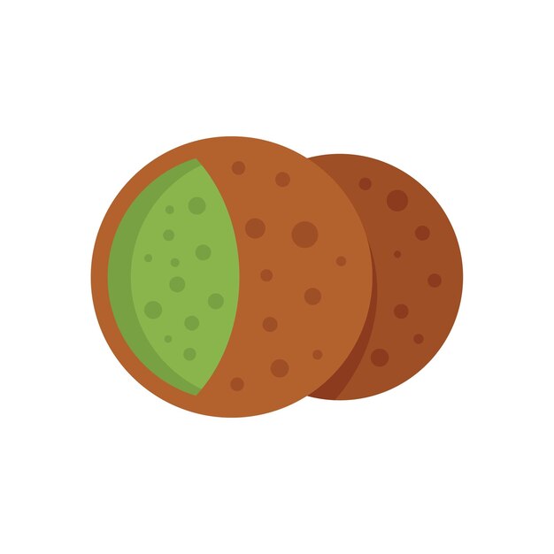 Icono de falafel vegano vector plano Cocina de pita Celebración nutrición aislada