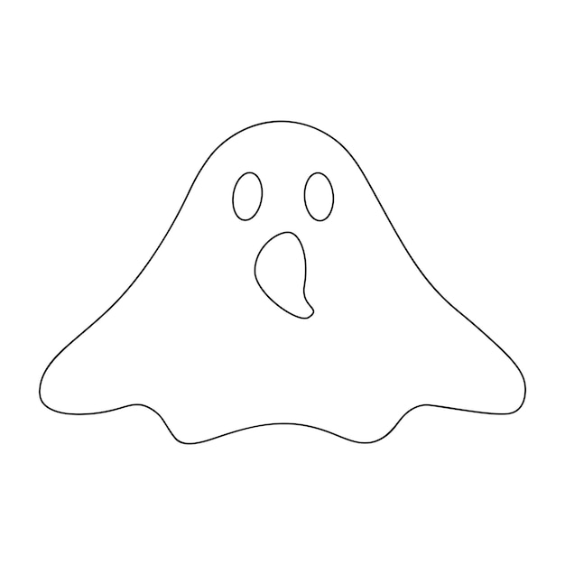 Icono fantasma aislado sobre un fondo blanco. Icono de vector fantasma, Vector de Halloween. Espeluznante terror.