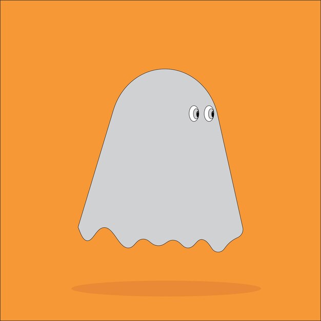 Icono Fantasma Vuelo Halloween Vector