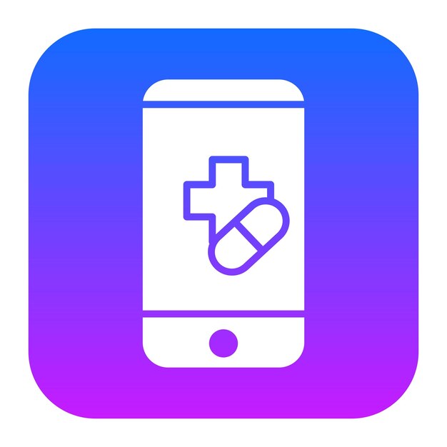 El icono de la farmacia en línea