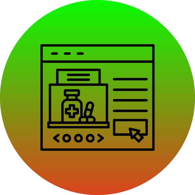Icono de la farmacia en línea