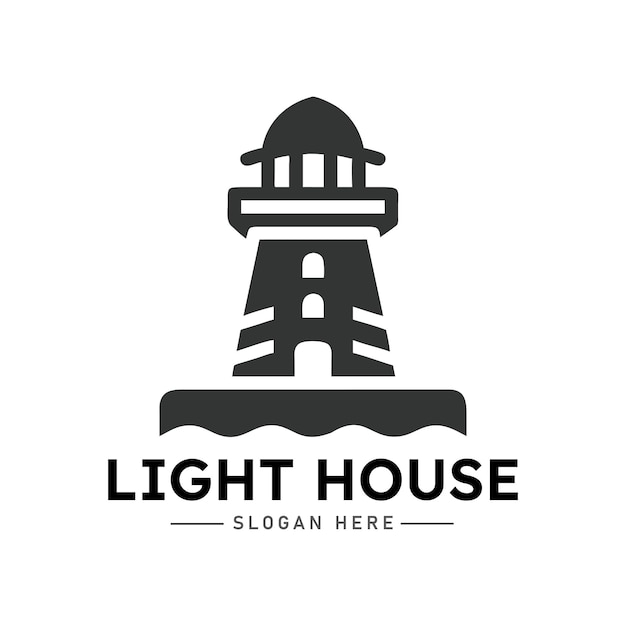 Icono de faro para diseños náuticos y costeros