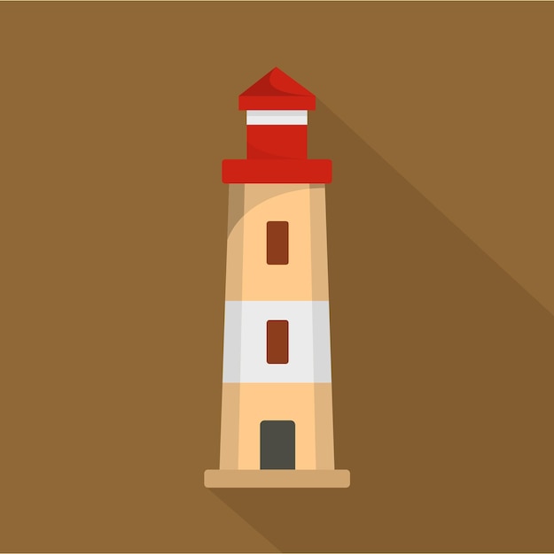 Icono de faro Ilustración plana del icono de vector de faro para web