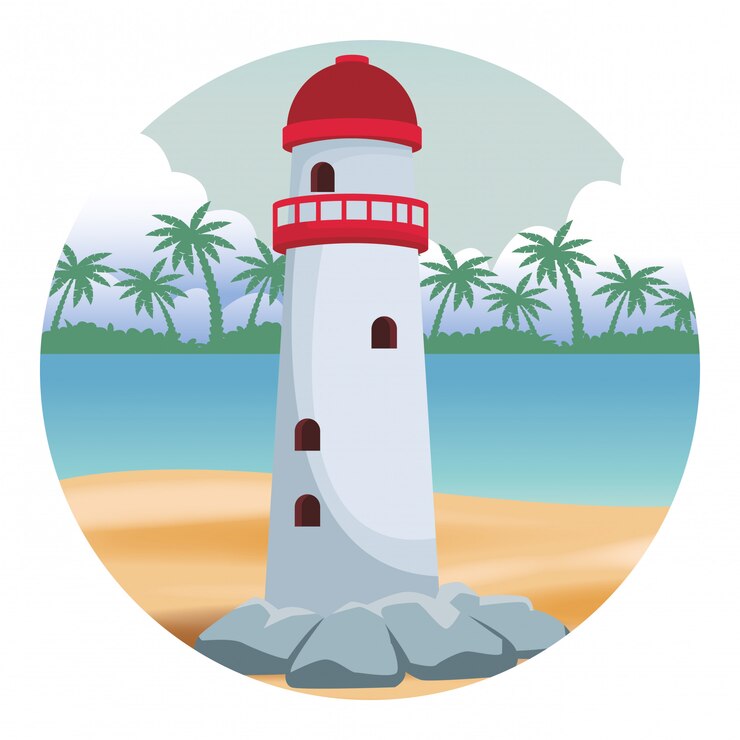 Vector icono de faro marino
