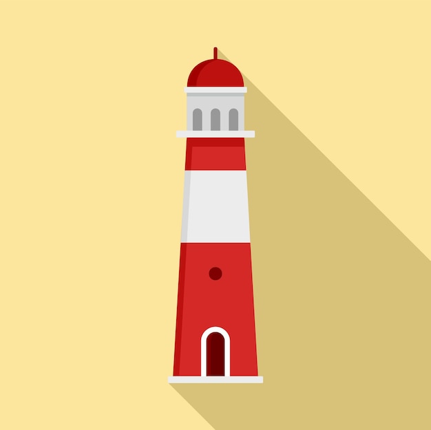 Icono de faro del puerto Ilustración plana del ícono vectorial del faro del porto para diseño web