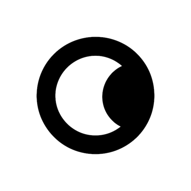 Icono de la fase de la luna Ilustración vectorial simple