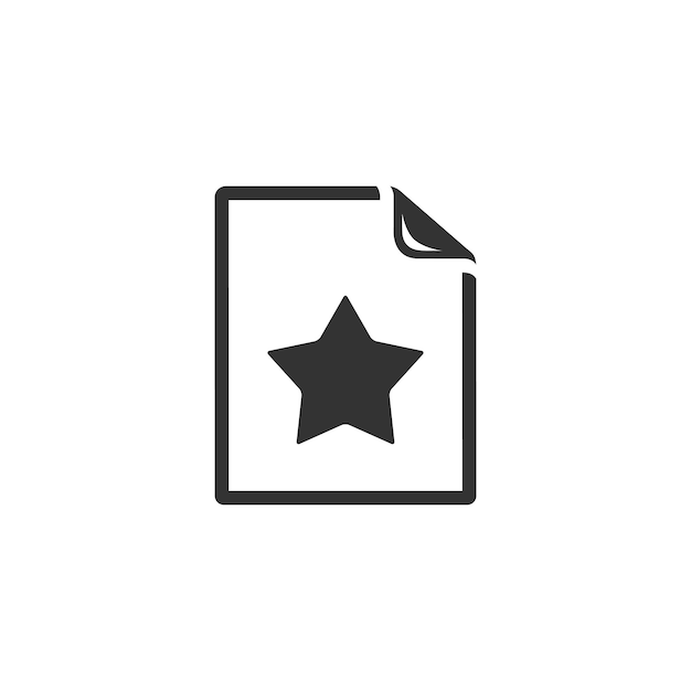 Icono favorito en blanco y negro