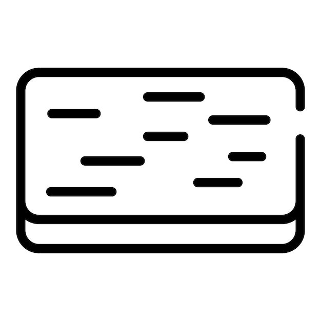 Icono de felpudo Icono de vector de felpudo de esquema para diseño web aislado sobre fondo blanco