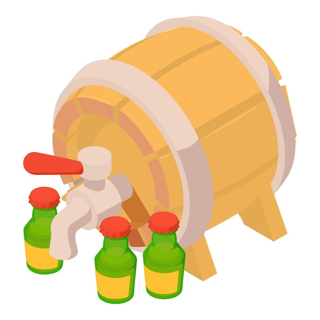 Icono del festival de la cerveza Ilustración isométrica del icono de vector del festival de la cerveza para web