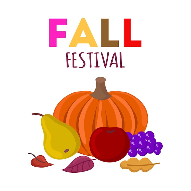 El icono del festival de otoño clipart avatar logotipo ilustración vectorial aislada