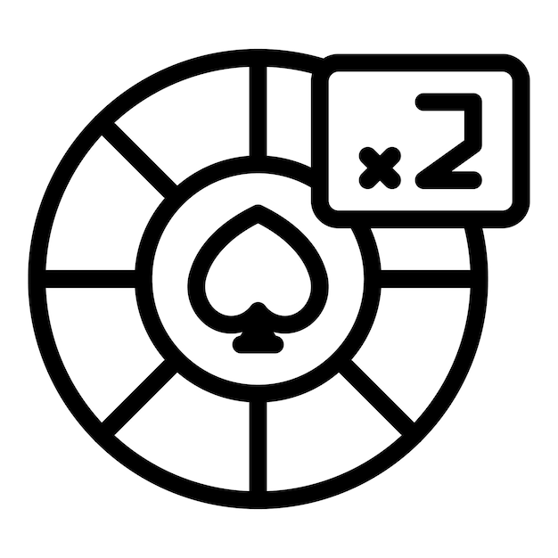 Vector el icono de las fichas de bingo del casino describe el vector de la caja ganadora del premio.