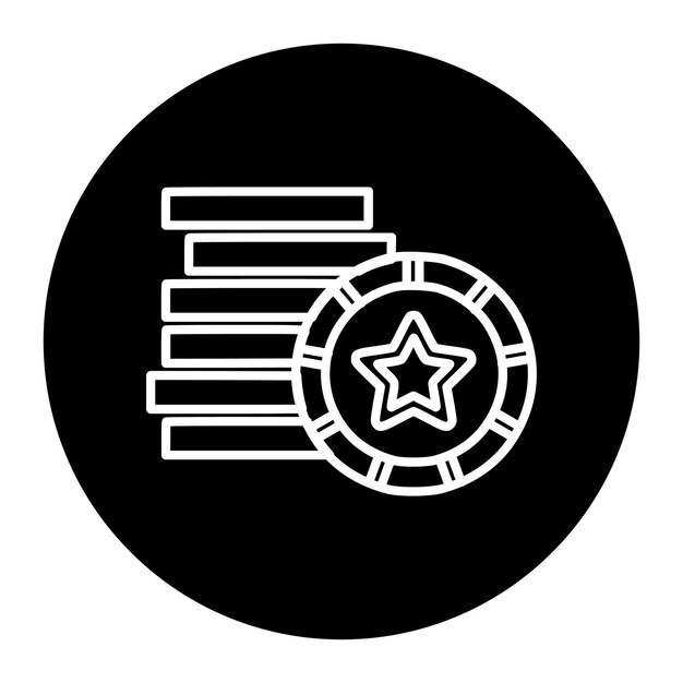 El icono de las fichas de póquer
