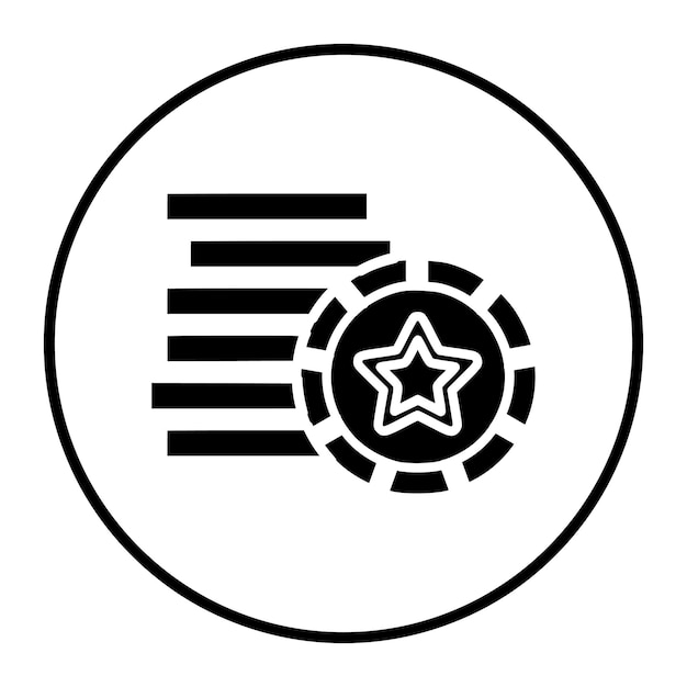 Icono de las fichas de póquer