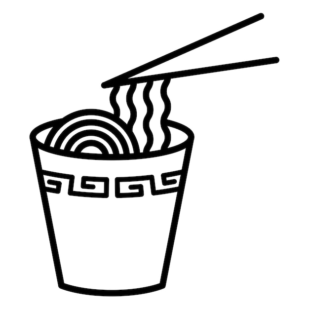 Icono de fideos para diseño gráfico y web icono de tazón de fideos