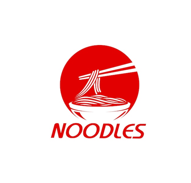 Icono de fideos ramen de restaurante de cocina japonesa