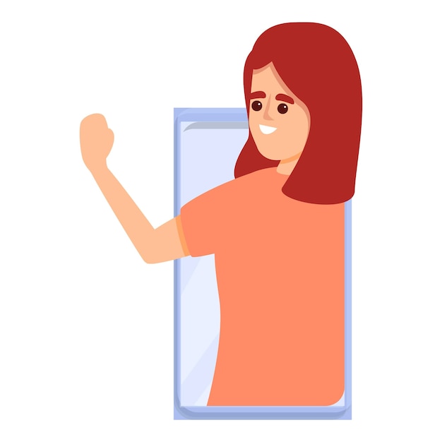 Icono de fiesta familiar en línea Caricatura de icono de vector de fiesta familiar en línea para diseño web aislado sobre fondo blanco