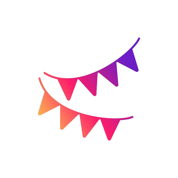 Icono de fiesta de guirnaldas degradadas