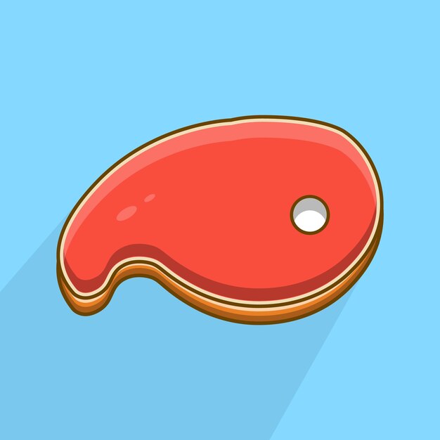 El icono del filete de carne fresca