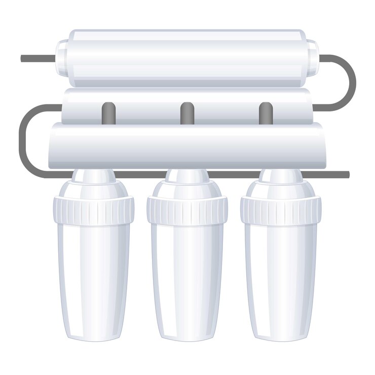 Vector icono de filtro de agua doméstico caricatura de icono de vector de filtro de agua doméstico para diseño web aislado sobre fondo blanco