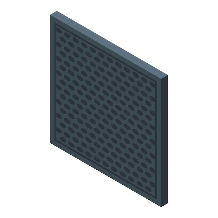 Vector icono de filtro de aire vector isométrico virus limpio bacterias de polvo