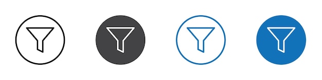 El icono del filtro es plano y se puede editar.