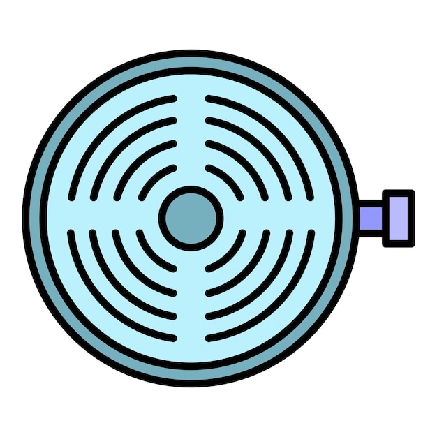 Icono de filtro de la piscina Contorno del icono del filtro del vector de la piscina Color plano aislado