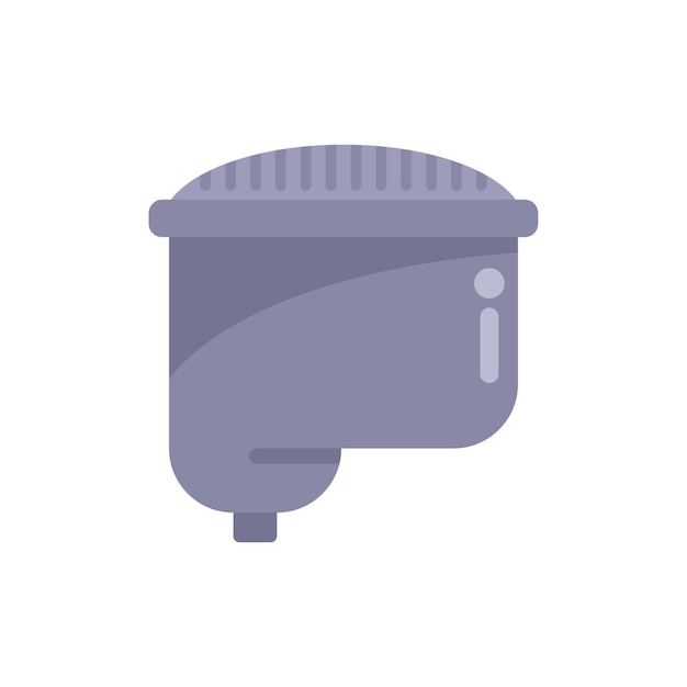 Icono de filtro de plástico de piscina vector plano Limpieza de agua Ducha familia aislada