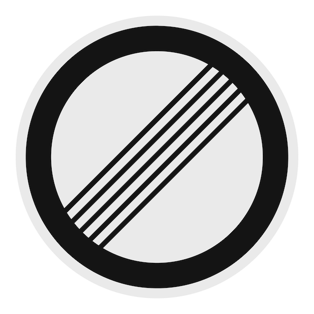 Icono de fin de todas las restricciones Ilustración plana del icono de vector de fin de todas las restricciones para web