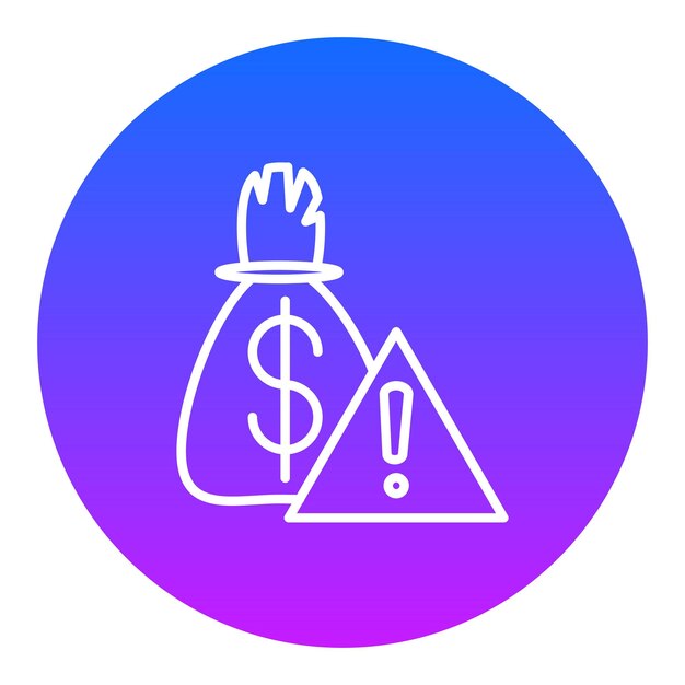 El icono de financiación de la deuda