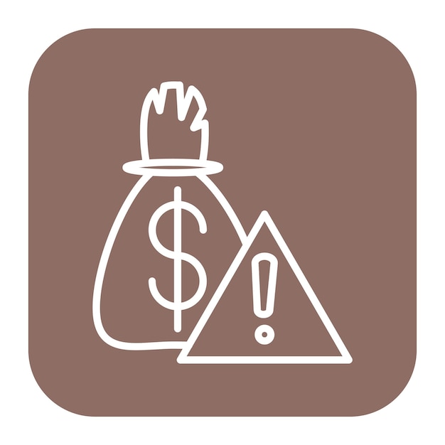 El icono de financiación de la deuda