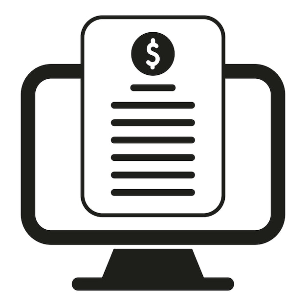 Icono de finanzas de monitoreo de efectivo vector simple finanzas del presupuesto futuro crédito de compra de efectivo