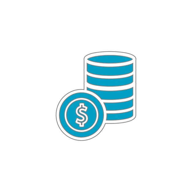 icono de finanzas de negocios de dinero símbolo vector