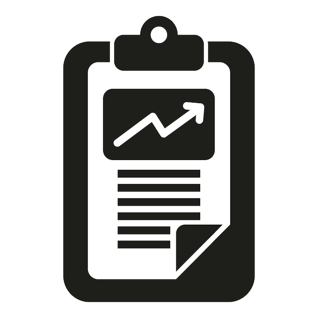 Icono de finanzas del portapapeles vector simple economía del crédito tenencia de semitono